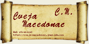 Cveja Macedonac vizit kartica